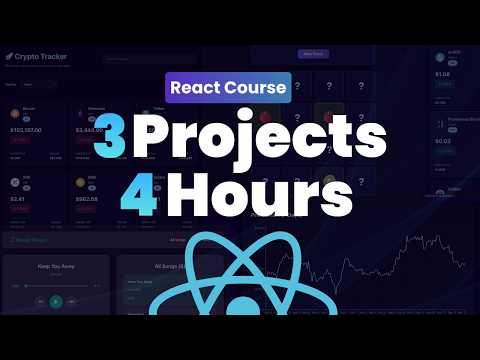 Build 3 React Projects in 4 Hours | ReactJS Course For Beginners