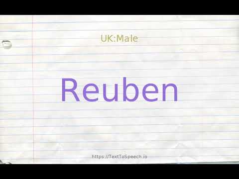 How to pronounce reuben