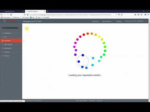 Add an employee to a department in FIDO tutorial video