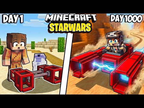 I Survived 1000 Days as a JEDI in Minecraft