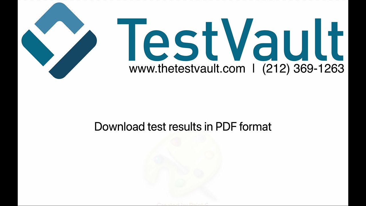 TestVault - Download Test Results in pdf Format