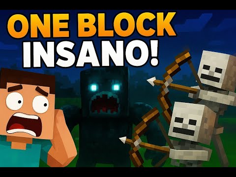 ONE BLOCK INSANO! 😱 Bicho-Papão, Arqueiros e MUITO CAOS! 😂🔥 #minecraft #survivalcominscritos