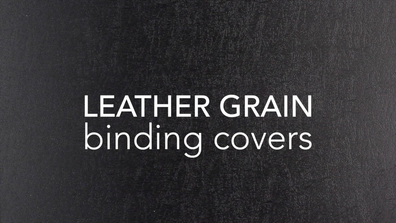 Leather Grain Poly Binding Covers Demo