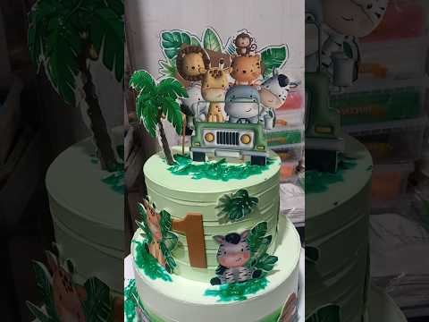 Jugal theme cake design |animal theme cake #cake #shortvideo #ytshorts #shortsfeed #shorts #trending