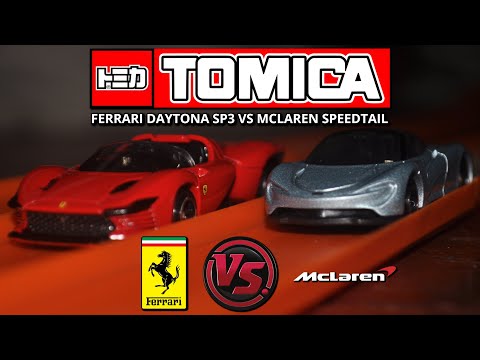 Thumbnail for Tomica | Ferrari Daytona SP3 VS McLaren Speedtail | Drag Race by Lamborghini, Ferrari, Supercar, Ferrari Daytona SP3, Ferrari Daytona, Lamborghini Countach, Car, Vehicle, Lamborghini Aventador, Lamborghini Countach LPI 800-4