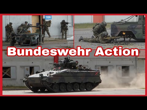 ❌️TANK ATTACK and HOUSE-TO-HOUSE FIGHTING⚠️🇩🇪Combat demonstration of the Bundeswehr in Schnöggers...