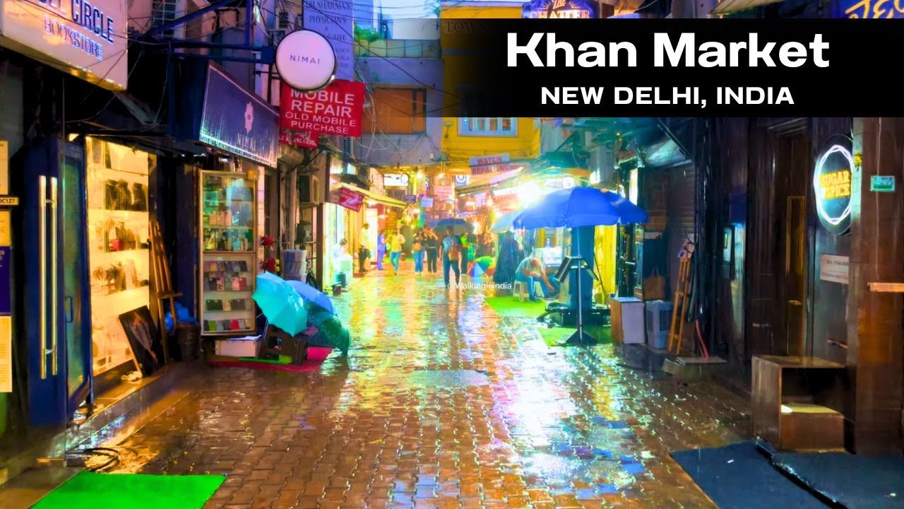 Immersive street-level walking tour through New Delhi (Market 10), India, showcasing authentic urban landscapes, local architecture, and the vibrant atmosphere of the city's neighborhoods