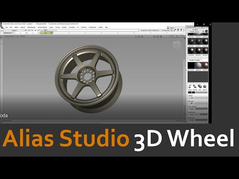 Modelagem 3D Roda - Autodesk Alias Studio Wheel Surface