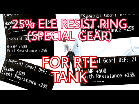 Elemental Resist Ring (Special Gear) for RTE (Resist to Element) TANK TORAM ONLINE