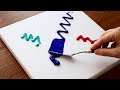 Abstract Painting 15 Galaxy Glitter Painting On Canvas Acrylic Demonstration Satisfying