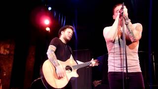 Shinedown Brent Smith and Zach Myers performing &quot;Shed Some Light&quot; acoustic at the Hometown Throwdown