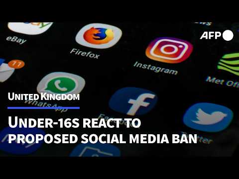 Video Thumbnail: 'Perhaps a good thing': UK teenagers react to planned social media ban for under-16s | AFP