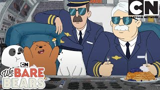 Baby Bears On A Plane - We Bare Bears | Cartoon Network | Cartoons for Kids