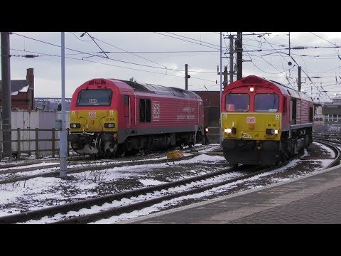 DBC Class 66 No  66192 - Tees Dock to Mossend Intermodal - Newcastle - 19th March 2018