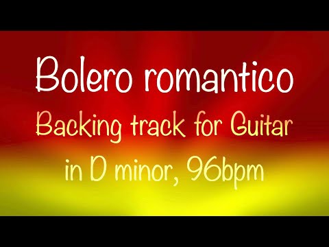 Bolero romantico, latin backing track, D minor, 96bpm. Play along and enjoy!