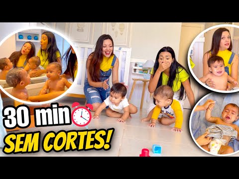 NOSSA REALIDADE COM O JOHN E O NOAH! *30 minutos sem cortes* TEVE MUITO CHORO! 😱