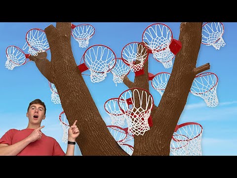 We Built a BASKETBALL TREE and You Can't Miss!
