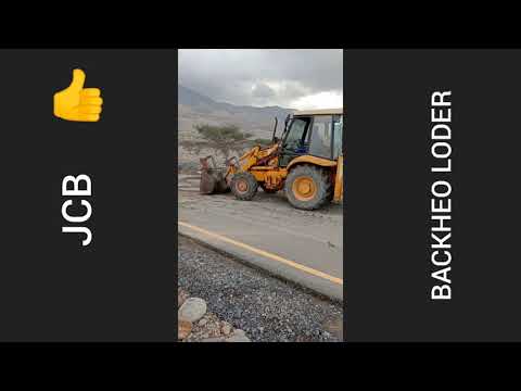 JCB(3CX)clean the road in RAK UAE