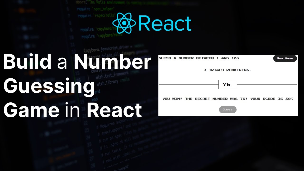 Build a Number Guessing Game in React | React Projects for Beginners