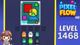 Pixel Flow Level 1468 Solution Walkthrough