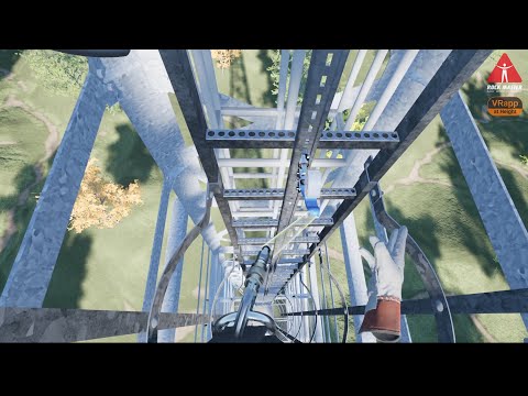 Klettern mit  Steigschutzläufer auf Steigleitern mit Sicherheitsschiene