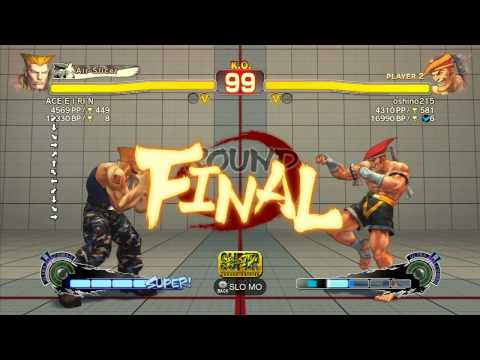 SSF4 AE 2012: ACE E I RI N (Guile) vs oshino215 (Adon) - Xbox Live Ranked Match