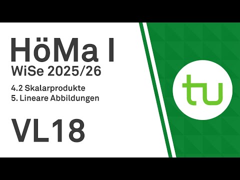 VL 18: Gram-Schmidt-Verfahren ONB Lineare Abbildungen- TU Dortmund, Höhere Mathematik I (BCI/BW/MLW)