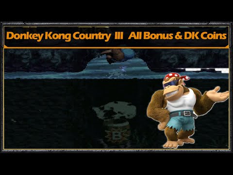 Donkey Kong Country 3 - All Bonus Levels | DK Coins | SephRP