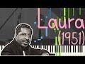 Erroll Garner - Laura 1951 (Jazz Piano Ballad Synthesia + Double Bass)