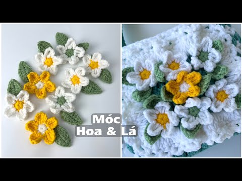 Hoa 5 cánh và lá trang trí (phần 1 — dùng cho túi hoa mùa thu)