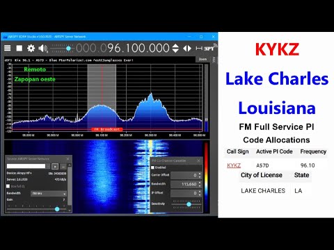 96.1 KYKZ - Lake Charles, Louisiana captada en Zapopan (oeste), México