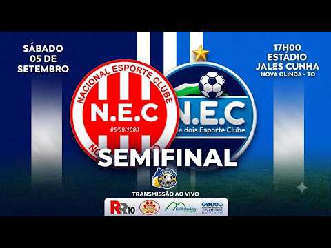 🎙️⚽ AO VIVO – NOVA OLINDA X DOIS IRMÃOS   | SEMIFINAL COPÃO TOCANTINS 2026 ⚽🎙️