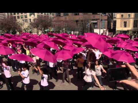 Cherry Blossom Umbrella Dance Flash Mob - Vancouver Cherry Blossom Festival 2012 - alternate angle