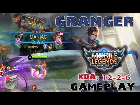 MOBILE LEGENDS | GRANGER MVP GAMEPLAY by BTR Branz | KDA 12-2-6