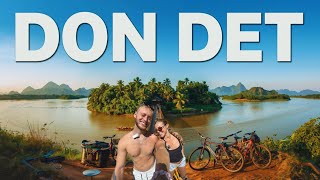 $1 Bikes &amp; Island Life 🇱🇦 | Slow Travel on Don Det (4000 Islands)