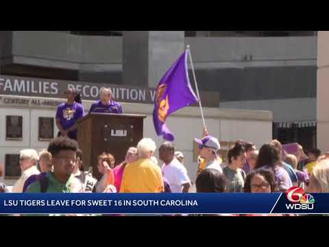 LSU Tigers on the way to South Carolina for Sweet 16