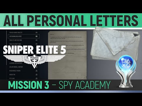 Sniper Elite 5 - Mission 3 - All Personal Letter Locations 🏆 Spy Academy