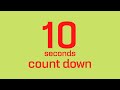10 Seconds Timer Countdown Timer Number Color Red Green Background Green Screen