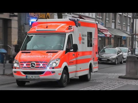 RTW 2 DRK Hennef + NEF 1 Feuerwehr Siegburg in Hennef (SIeg) (HD)