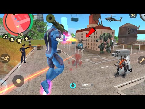 Rope Hero: Vice Town (Rope Hero Fly Colorful Jetpack) Rope Hero Destroy Helicopter - Gameplay HD