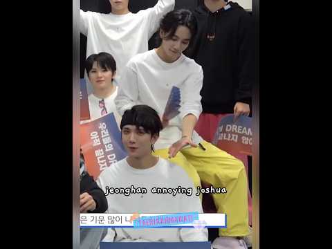 it's just jeonghan annoying joshua 😭😂 #seventeen #jeonghan #joshua