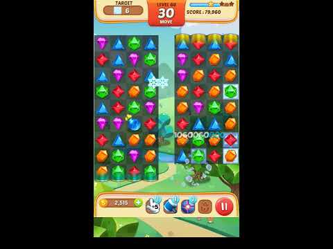 Jewel Match King Level 68 - Walkthrough ( No Booster )