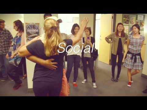 Auckland English Academy-Students dance on Friday.