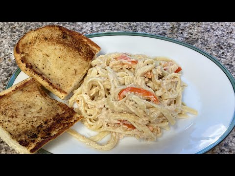 PASTA FETTUCCINI CON POLLO/ATÚN  CREMOSA