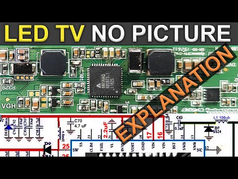 LED TV NO PICTURE | DC to DC Converter Explanation &  Short Circuit Repair | 6861AAQ Voltage