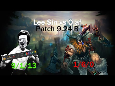 Lee Sin vs Olaf (Jungle) | 9/1/13 KDA - Patch 9.24 B