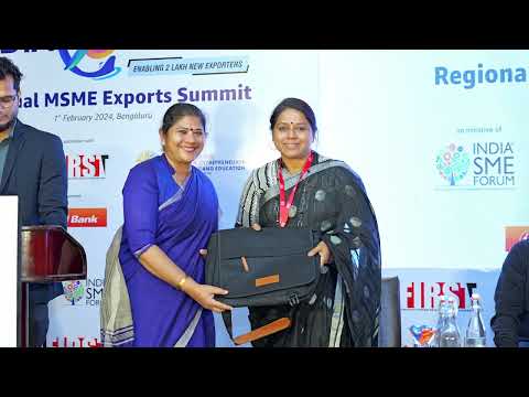 IndiaXports Regional MSME Exports Summit 2024.Sumana Iyengar CEO of Goavega #indiaexport #MSMEs