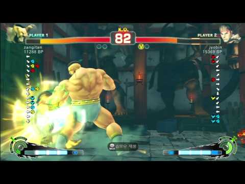 SSF4 Rank Match  zangitan (ZA)  vs  jyobin (RY)