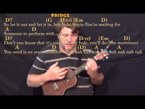 Hey Jude (The Beatles) Ukulele Cover Lesson in D with Chords/Lyrics