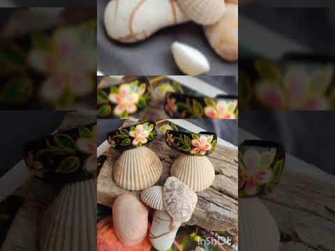 Floral Patterned Hoop Meenakari Earrings